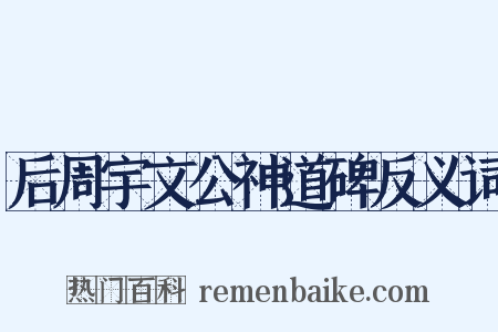 后周宇文公神道碑反义词是什么意思的图片